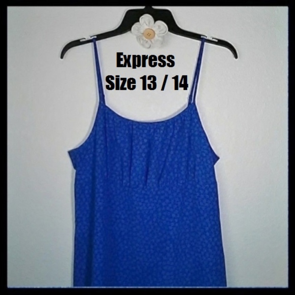 NEW Express Brand Cobalt Blue Floral Romper Dress.